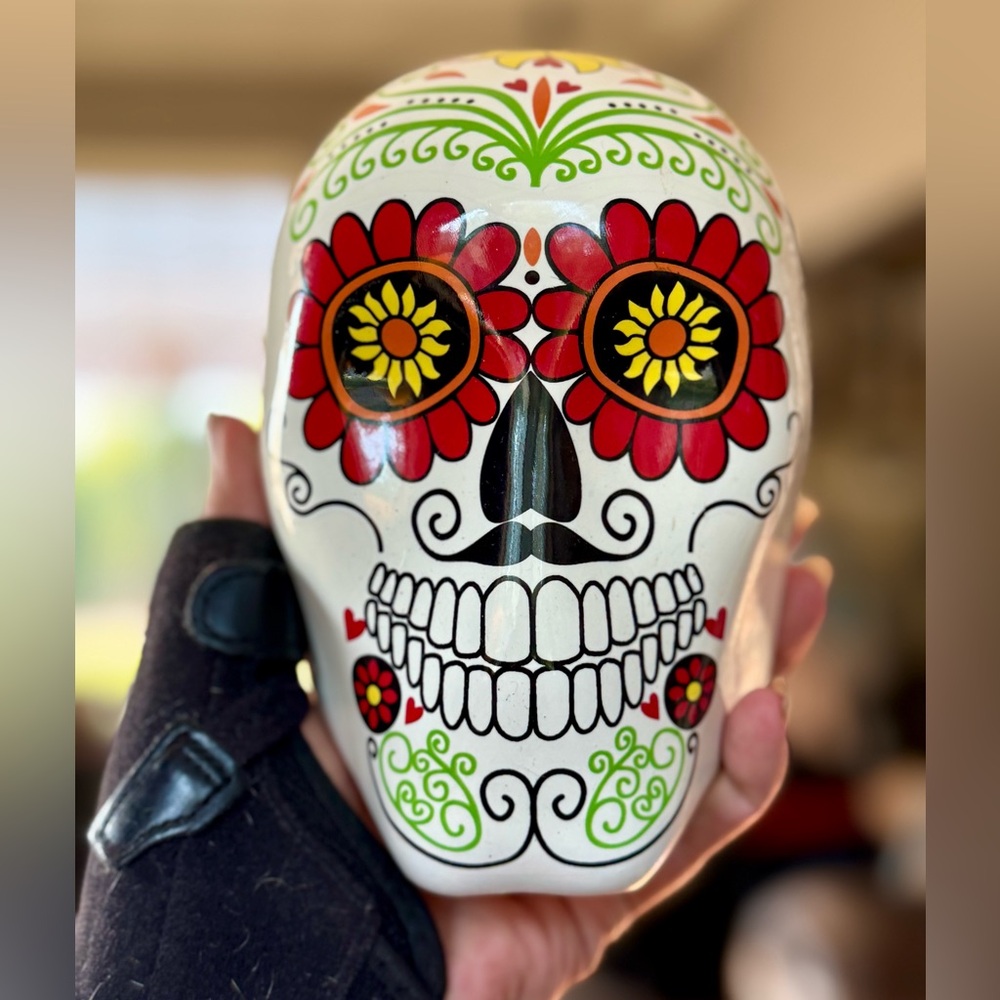 Colorful Day of the Dead Skull Decor